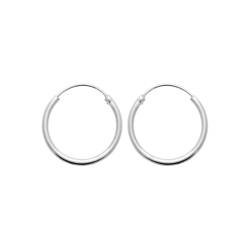 Boucles D'oreilles Petites Créoles Diamètre 2CM Argent 925/1000 MIXTE