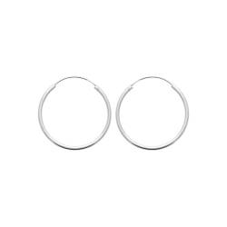 Boucles D'oreilles Créoles Diamètre 3CM Argent 925/1000