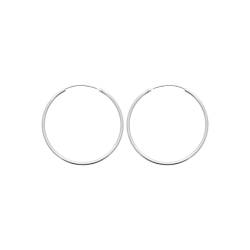 Boucles D'oreilles Créoles Diamètre 4CM Argent 925/1000