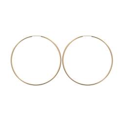 Créoles 5CM En Plaqué or 18 Carats 750/000