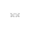 Boucles D'oreilles 3MM Puces Zirconium Argent Massif 925/000 Rhodié