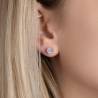 Boucles D'oreilles 5MM Puces Zirconium Argent Massif 925/000 Rhodié