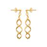 Boucles D'oreilles Torsadées Spirales En Plaqué Or 18 Carats Bijoux Femme