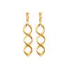 Boucles D'oreilles Spirales Plaqué or 18 CARATS 750 Millièmes