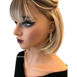 Créoles 5 cm Torsadées Plaqué Or 18 CARATS 750/000