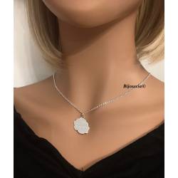 Pendentif Carte La Réunion Argent Massif 925/000