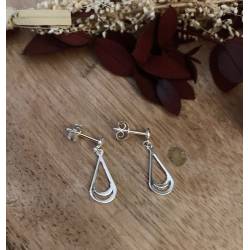 Boucles D'oreilles pendantes Argent Massif 925 Millièmes Bijoux femme