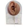 Boucles D'oreilles Chaînettes Pendantes ZIRCONIUM Argent Massif 925 Rhodié
