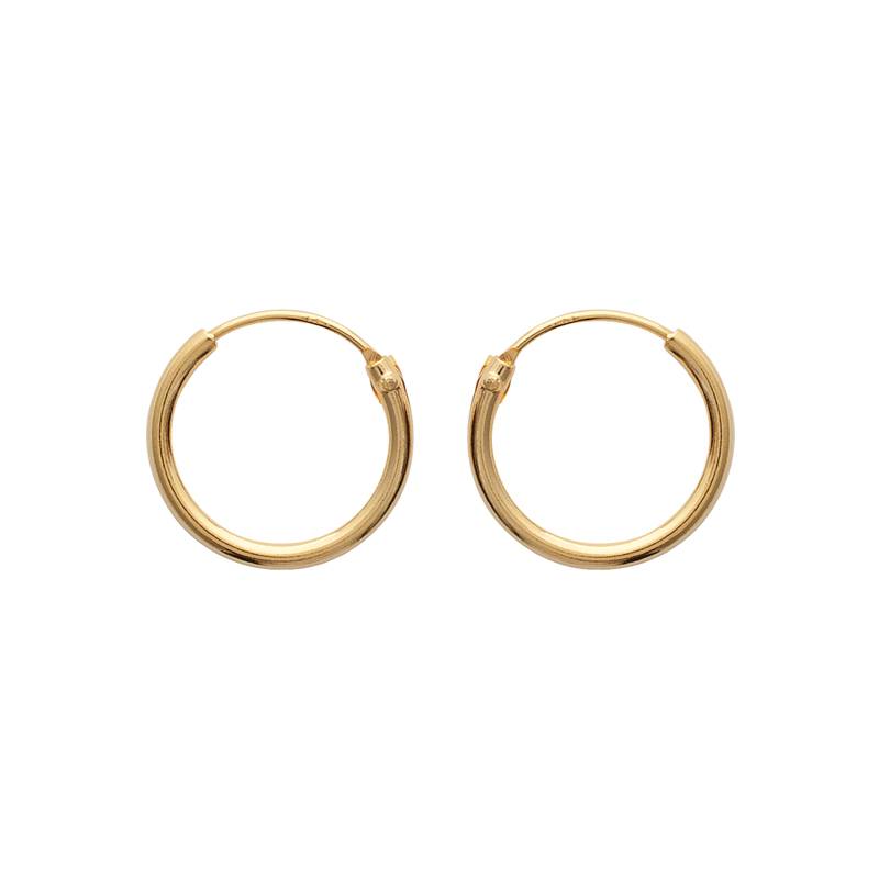 Petites Créoles 1,4CM Plaqué or 18 Carats 750/1000 MIXTE