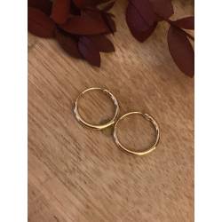 Petites Créoles 1,4CM Plaqué or 18 Carats 750/1000 MIXTE