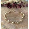 Bracelet Boules 8MM Plaqué Or 18 CARATS 750/1000