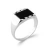 Bague Chevalière Taille 66 Argent Massif 925/1000 et Onyx Poinçonné