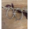 Boucles D'oreilles Créoles Ovales En Argent Massif 925/1000 Rhodié