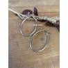 Boucles D'oreilles Créoles Ovales En Argent Massif 925/1000 Rhodié