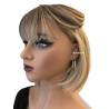 Boucles D'oreilles Créoles Ovales En Argent Massif 925/1000 Rhodié