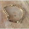 Bracelet Identité Gravure Figaro 1-3 Plaqué or 18 Carats Bijoux Mixte