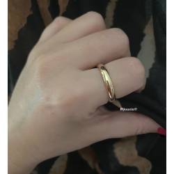 Bague Alliance Ronde 4MM Plaqué Or 18 Carats 750/000 Tailles CHOIX T50 à 60