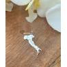 Pendentif Carte Italie En Argent Massif 925/1000