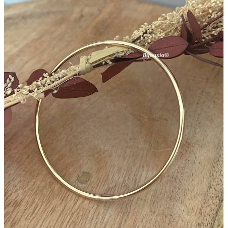 Bracelet Enfant Jonc Rigide Diamètre 5,4cm Plaqué Or 18 Carats