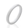 Bague Ronde Lisse 3 MM En Céramique BLANC T50 à 60