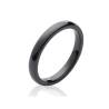 Bague Ronde Lisse En Céramique Noir Taille 50-52-54-56-58-60