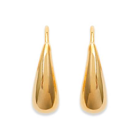 Boucles D'oreilles Goutte D'eau Plaqué Or 18 Carats 750/1000