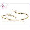 Bracelet Jonc Ouvert Cascade de ZIRCONIUM Plaqué or 18 CARATS  Bijoux Femme