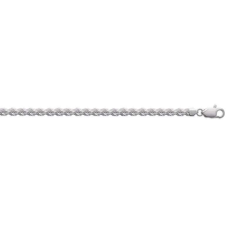 Bracelet Mailles Corde En Argent 925 Massif - Ancien Et Élégant