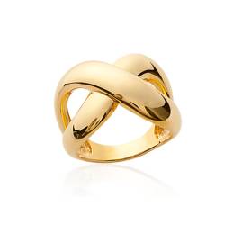 Bague Croisée Ruban En Plaqué or 18 CARATS 750 Millièmes Tailles 50 à 58