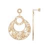 Boucles d'oreilles pendantes motifs ajourés en plaqué or 18 Carats 750/000