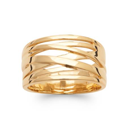 Bague Rangs Ajourés En Plaqué or 18 CARATS 750 Millièmes Tailles 50 à 60