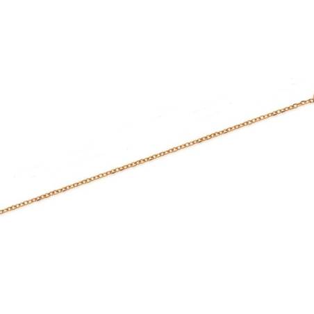 Chaîne Fine Maille forçat 38cm X 1MM Plaqué Or 18 carats 750/000