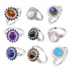 Bague Marquise Pierre Naturelle Jade Argent 925 Rhodié Tailles Choix