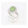 Bague Marquise Pierre Naturelle Jade Argent 925 Rhodié Tailles Choix