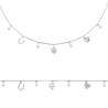 Bracelet Symboles Chances Charms Trèfle Cœur Oz En Argent Massif Rhodié 925/000