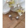Boucles D'oreilles Boules 10MM Argent Massif 925/1000 Rhodié