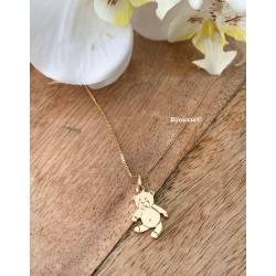 Pendentif Petit Ourson Plaqué Or 18 Carats 750/1000 Bijoux Enfant