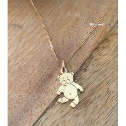 Collier Petit Ourson Plaqué Or 18 Carats 750/1000 Bijoux Enfant