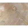 Chaîne fine maille gourmette 40cm X 1mm Plaqué Or 18 carats 750/1000