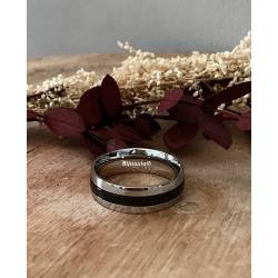 Bague en Acier Inoxydable et Ruthénium Bijoux T 54 à 70 Bijoux MIXTE