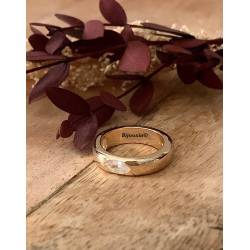 Bague Jonc Solitaire Bombée Oxyde de Zirconium Plaqué Or 18 Carats T50 à T60 Mixte