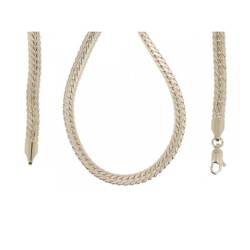 Collier Maille Anglaise 45cm X 5mm En Plaqué Or 18 carats Bijou Femme