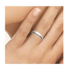 Bague Taille 64 Alliance Motifs Ciselés En Argent Massif 925/1000 Rhodié