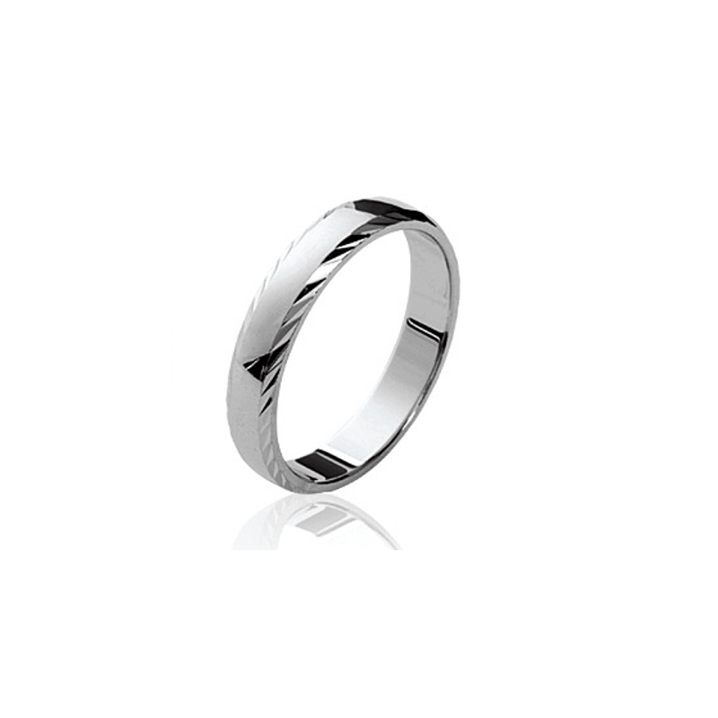 Bague Alliance Argent Massif 925/1000 Rhodié 50-52-54-56-58-60-62-64-66-68