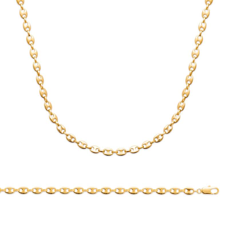 Chaîne Maille Grain De Café 50CM Plaqué or 18 CARATS 750/1000 Bijoux HOMME