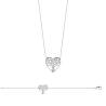 Collier Pendentif "Cœur Arbre de Vie" En Argent Massif 925/000 Rhodié