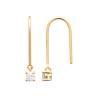 Boucles d'oreilles Pendantes avec Cristal Oxyde de Zirconium Plaqué or 18 Carats
