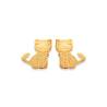 Boucles D'oreilles Petits Chats En Plaqué or 18 CARATS 750/000