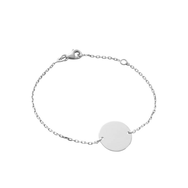 Bracelet Médaille Personnalisable Avec Prénom pour enfant / bébé en Argent 925