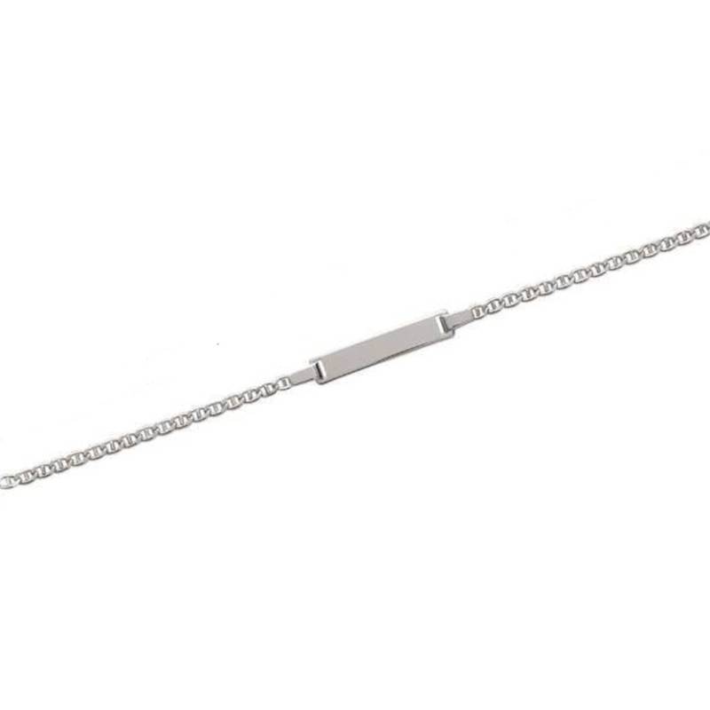 Bracelet Identité Maille Marine Personnalisable pour enfant En Argent 925 Rhodié